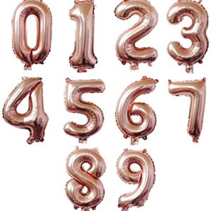 Globos De Número Medianos 16"  Rosa Gold X 1