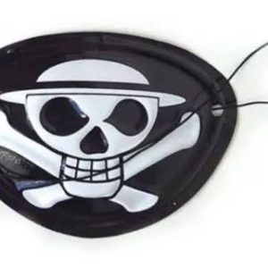 Parche Pirata Calavera Negro  x 1