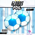 Globo pelota celeste y blanco 18" Blister x2 unidades