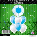 Set de globos pelota celeste y blanco 7pcs