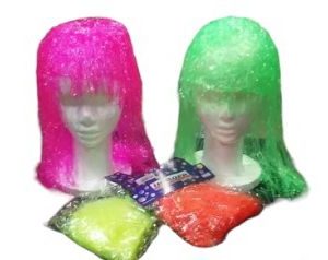 Peluca Porra Fluo x1