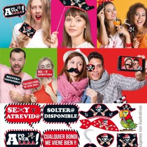 Photo booth props "Piratas" x 12