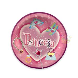 Platos Poli Papel De Princesa x 12