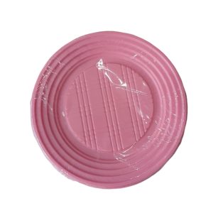 Platos Descartables Rosa Pastel Chico x48