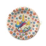 Platos Poli Papel De Unicornio x 12