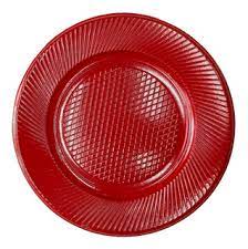 Platos Descartables Rojos chico x 48