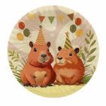 Plato Polipapel Carpincho/Capibara x8 x1