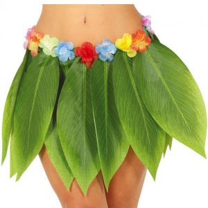 Pollera Hawaiana Hojas x1