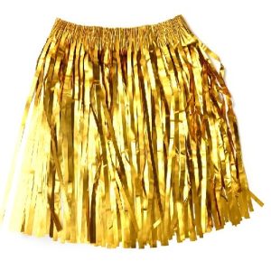 Pollera Metalizada Dorada x1