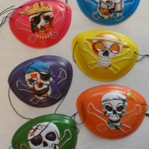 Parche "pirata loco" colores  x 12