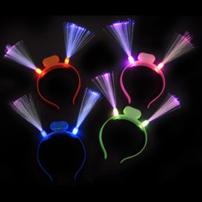 Vinchas Fibra óptica luminosas varios colores x 1