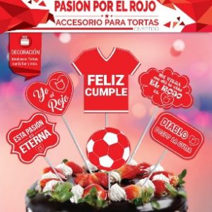 accesorios para torta de independiente x 6