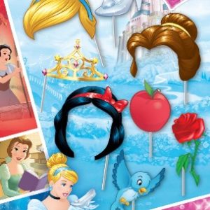 photo booth props de princesas x 8