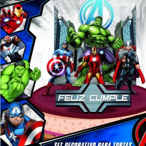 accesorios para torta de avengers x 7