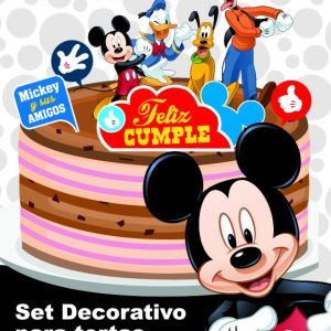 accesorios para torta de mickey x 8