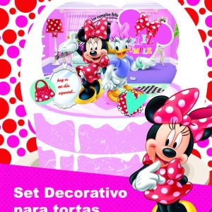 accesorios para torta de minnie x 6