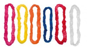 Collar hawaiano colores x 10