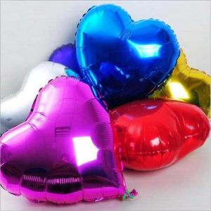 Globo corazón metalizado 18"  x 1