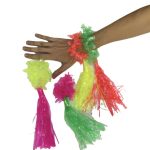 Pulsera Hawaiana Fluo con Flecos x10
