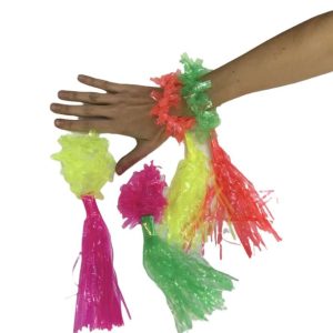 Pulsera Hawaiana Fluo con Flecos x10