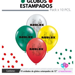Globo De Latex Estampado Roblox x 10