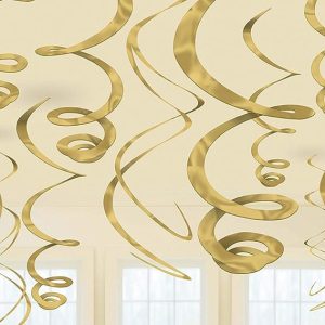 Rulos decorativos x8 Dorado