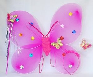 Set de alas mariposa Fucsia