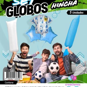 Set Globos Hincha para el Mundial x5 unidades
