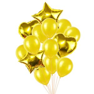 Set De Globos Dorados 14 pcs.