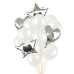 Set De Globos Plateados 14 pcs.