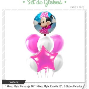 Set de globos Minnie 7pcs