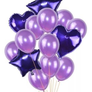 Set De Globos Violeta 14 pcs.