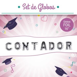 Set de globos frase Contador