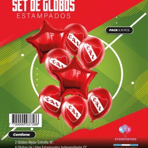 Set de Globos mylar + latex estampado INDEPENDIENTE