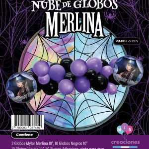 Nube de globos Merlina