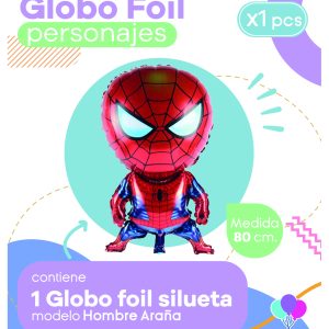 Globo Silueta H. Araña Blister x1