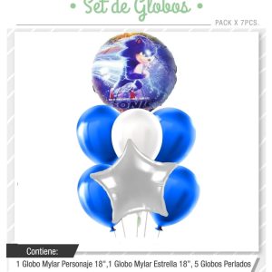 Set de globos Sonic 7pcs