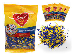Sprinkles/Granas Azules y Amarillas x 50 gr