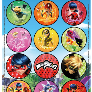 Stickers De Miraculous 2 Planchas x12