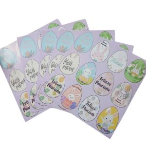 Sticker Decorativo Troquelado Felices Pascuas x5 Planchas x1