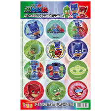 Stickers De Pj Masks 2 Planchas x12