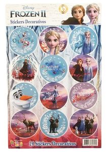 Stickers de "Frozen" 2 planchas x12u