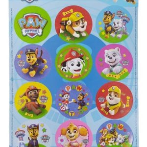 Stickers de "Paw Patrol" 2 planchas x12u