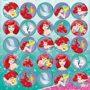 Stickers de “La Sirenita” 2 planchas x12u