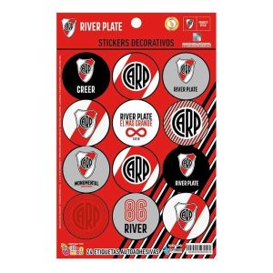 Stickers de "River" 2 planchas x12u