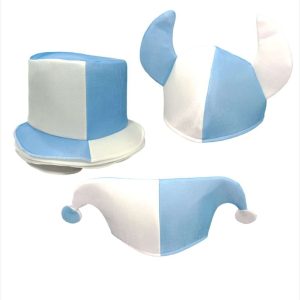 Gorros Celestes y Blancos Surtidos x5