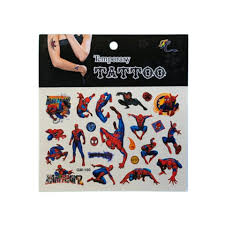 Tatuaje Temporal de Spiderman (Hombre Araña) x1