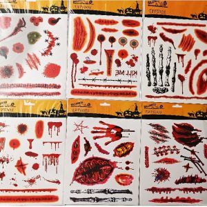 Plancha de tatuajes heridas x 1