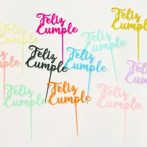 Topper de torta Feliz cumple x 1