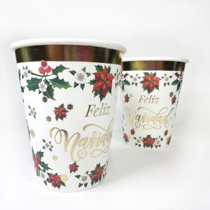 Vaso De Polipapel Flor De Navidad x6